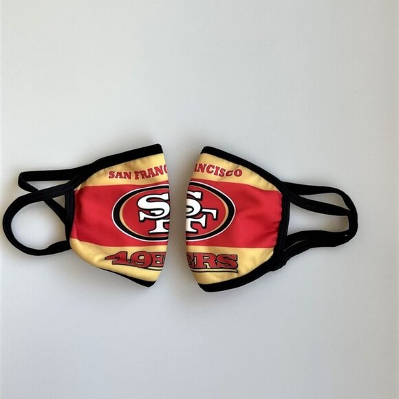 SAN FRANCISCO 49ERS FOOTBALL FACE MASK 2 PACK UNISEX - Picture 5 of 7
